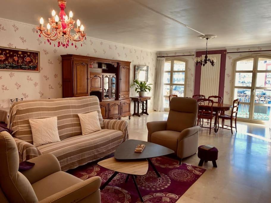 Sète "Georgio" Grand Appartement Traversant Avec Vue Canal Et Parking מראה חיצוני תמונה